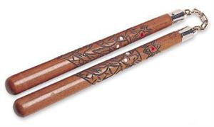 Carved Dragon Ball Bearing Nunchakus